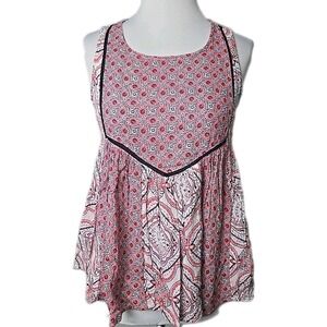 Crown & Ivy Gauzy Crinkle Baby Doll Top Small S